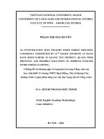 An investigation into english word stress mistakes commonly committed by 12th grade students at bach dang high school in quang yen district 
