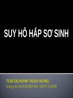 SUY hô hấp sơ SINH , ĐH Y DƯỢC TP HCM