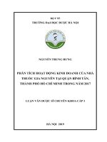 Phân tích hoạt động kinh doanh của nhà thuốc gia nguyên tại quận bình tân, thành phố hồ chí minh trong năm 2017 