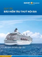 Quy tắc bảo hiểm thân tàu thủy nội địa ban hành theo Quyết định số 959QĐBHBV ngày 0742016 của Tổng Giám đốc Tổng Công ty Bảo hiểm Bảo Việt