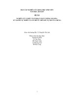 BÁO cáo NGHIÊN cứu KHOA học SINH VIÊN đề tài NGHIÊN CỨU CHIẾT TÁCH HOẠT CHẤT CHỐNG OXI HÓA  TỪ NGUỒN TỰ NHIÊN