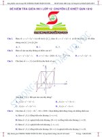 KIỂM TRA GIỮA HK1 lớp 12  CHUYÊN lê KHIẾT Quảng Ngãi  1819