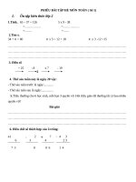 Phiếu bài tập hè lớp 2 lên 3