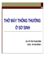 THỞ MÁY THÔNG THƯỜNG Ở SƠ SINH, BV NHI ĐỒNG 1