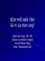 BỆNH PHỔI MẠN TÍNH Ở TRẺ EM, BV NHI ĐỒNG 1