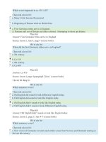 Đáp áp môn Lịch sử phát triển tiếng anh