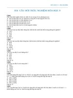 bộ trắc nghiệm hóa học lớp 9