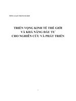 TRIỂN VỌNG KINH TẾ THẾ GIỚIVÀ KHẢ NĂNG ĐẦU TƯCHO NGHIÊN CỨU VÀ PHÁT TRIỂN