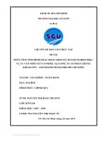 PHÂN TÍCH TÌNH HÌNH HOẠT ĐỘNG ĐỊNH GIÁ DOANH NGHIỆP PHỤC VỤ TƯ VẤN NIÊM YẾT CỔ PHIẾU TẠI CÔNG TY CỔ PHẦN CHỨNG KHOÁN FPT – CHI NHÁNH THÀNH PHỐ HỒ CHÍ MÍNH