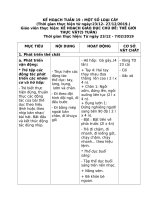 TUAN 19  GIÁO án lớp bé, mầm NON mơi NHẤT 