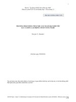 PHƯƠNG PHÁP PHÂN TÍCH NHU CẦU NGẮN HẠN ĐỐI VỚI LỰC LƯỢNG LAO ĐỘNG CÓ KỸ NĂNG NGHỀ Tác giả: V. Gasskov