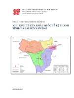 NHIỆM VỤ QUY HOẠCH CHUNG XÂY DỰNG KHU KINH TẾ CỬA KHẨU QUỐC TẾ LỆ THANH TỈNH GIA LAI ĐẾN NĂM 2045