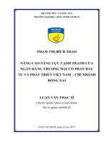 Luận văn nâng cao năng lực cạnh tranh của ngân hàng thương mại cổ phần đầu tư và phát triển việt nam 