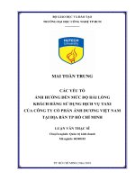 Luận văn các yếu tố ảnh hưởng đến mức độ hài lòng khách hàng sử dụng dịch vụ taxi 