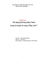 Một số giải pháp sử dụng phương pháp CHANT trong ôn luyện từ vựng tiếng anh 