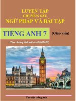 LUYỆN TẬP CHUYÊN SÂU NGỮ PHÁP VÀ BÀI TẬP TIẾNG ANH LỚP 7  CÓ ĐÁP ÁN.