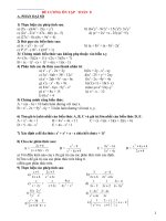 DE CUONG ON TAP TẾT NGUYÊN ĐÁN 2018