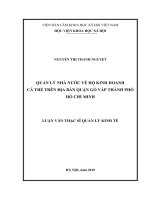 Quản lý nhà nước về hộ kinh doanh cá thể trên địa bàn quận gò vấp thành phố hồ chí minh 
