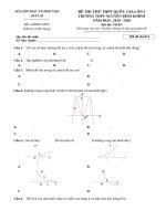 đề thi thử nguyễn bỉnh khiêm gia lai