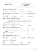 Đề minh họa 2020 số 31