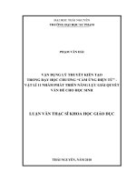 Vận Dụng Lý Thuyết Kiến Tạo Trong Dạy Học Chương Cảm Ứng Điện Từ - Vật Lí 11 Nhằm Phát Triển