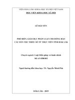 (Luận văn thạc sĩ) Phổ biến, giáo dục pháp luật cho đồng bào các dân tộc thiểu số từ thực tiễn tỉnh Đắk Lắk