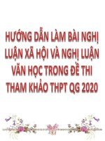 Hướng dẫn cách làm phần làm văn trong đề thi tham khảo 2020