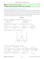 toanmath com phát triển đề minh họa 2020 