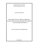 Phát Triển Năng Lực Hợp Tác Thông Qua Dạy Học Một Số Chủ Đề Tích Hợp Phần Phi Kim