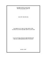 Luận văn tạo động lực cho cán bộ, nhân viên tại nhà xuất bản đại học quốc gia hà nội​ 