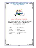 Một số biện pháp giúp trẻ mẫu giáo bé tích cực tham gia vào hoạt động giáo dục thể chất