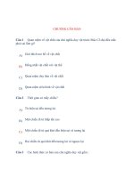 TRỌN BỘ CÂU  HỎI TRẮC NGHIỆM MÁC LÊNIN