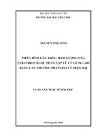 Phân Tích Cấu Trúc, Hàm Lượng Của Zerumbon Được Phân Lập Từ Củ Gừng Gió Bằng Các Phương Pháp Hóa Lý
