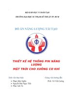 Đồ án Thyết kế hệ thống pin năng lượng mặt trời cho phân  xưởng  cơ khí