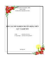 BÁO CÁO THÍ NGHIỆM TRUYỀN ĐỘNG THỦY LỰC VÀ KHÍ NÉN