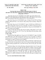 báo cáo kết quả thực hiện công tác phòng chống COVID19 theo Chỉ thị 16 CT của Thủ tướng chính phủ
