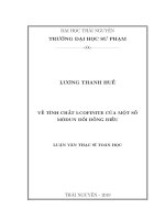 Luận văn thạc sĩ về tính chất i cofinite của một số môđun đối đồng điều 