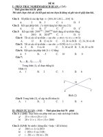 60 đề THI và đáp án THI học kỳ i TOÁN 6 