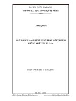 Quy hoạch mạng lưới quan trắc môi trường không khí tỉnh hà nam 