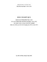 BÁO CÁO KẾT QUẢ KHẢO SÁT TÌNH HÌNH VIỆC LÀM CỦA CỰU SINH VIÊN TRƯỜNG ĐẠI HỌC VĂN LANG SAU MỘT NĂM VÀ HAI NĂM TỐT NGHIỆP