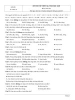 đề thi THPT QG 2020   môn hóa học   đề 1   có lời giải chi tiết