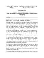 Module TH 37, 38 nội dung và hình thức tổ chức hoạt động giáo dục ngoài giờ lên lớp ở tiểu học 