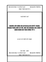 (Luận án tiến sĩ) Nghiên cứu nồng độ osteocalcin huyết thanh, thành phần khối cơ thể, mật độ khoáng của xương ở bệnh nhân đái tháo đường týp 2