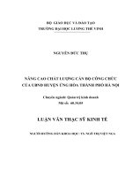 Luận văn thạc sỹ - Nâng cao chất lượng cán bộ công chức của UBND huyện Ứng Hoà thành phố Hà Nội