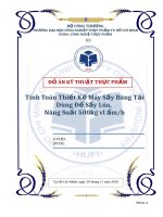 Tính Toán Thiết Kế Máy Sấy Băng Tải Dùng Để Sấy Lúa