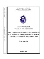 Pháp luật về kê biên quyền sử dụng đất trong thi hành án dân sự từ thực tiễn tại chi cục thi hành án dân sự thành phố bắc ninh, tỉnh bắc ninh 