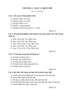 Thi đầu vào HVQY sau đại học ( sinh lý chương 1- khối nội )