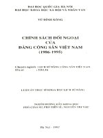 Chính sách đối ngoại của đảng cộng sản việt nam (1986 1995) 