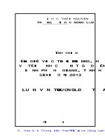 Đánh giá việc thực hiện bồi thường, hỗ trợ và tái định cư ở một số dự án trên địa bàn thành phố hà giang, tỉnh hà giang giai đoạn 2013 2018 