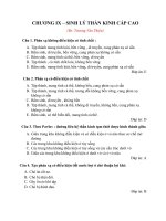 SINH lý CHƯƠNG IX  Thi đầu vào SĐH HVQY